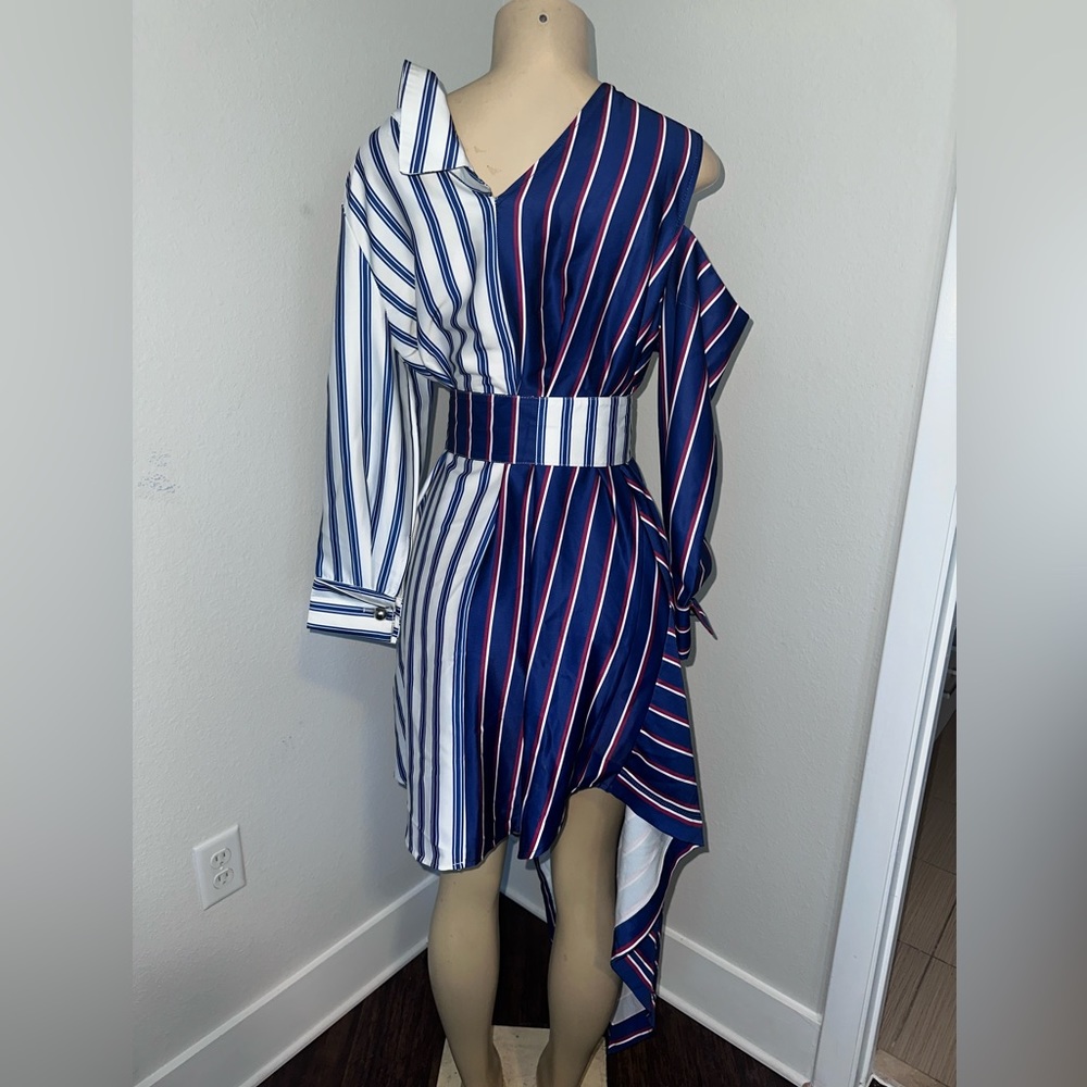 Asymmetrical Button Up Dress - image 4
